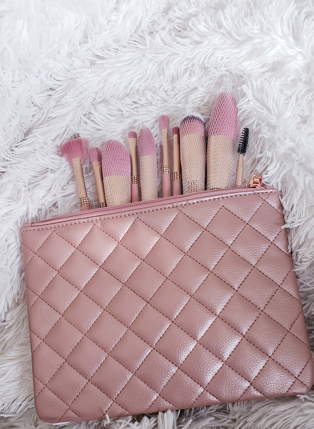 Makeup Brush and Clutch Set